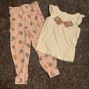 Janie & Jack Floral Summer Toddler Girl Matching Set